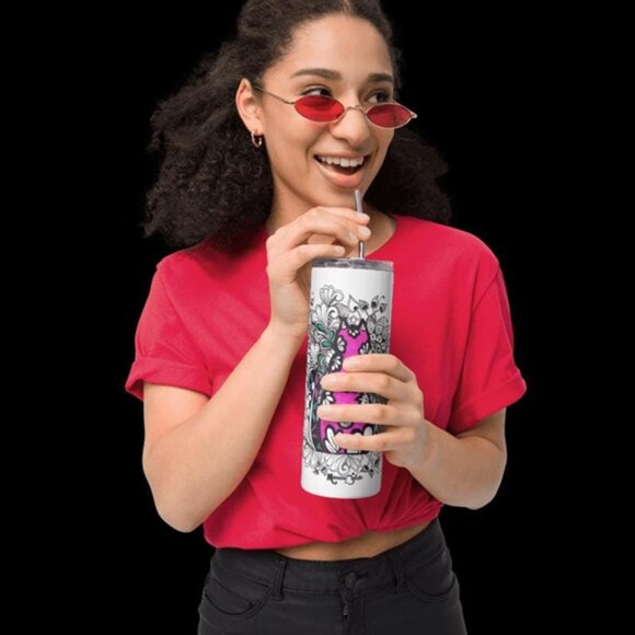 Single Cat Tumbler by Momma Balisti - 20oz Stainless Steel Tumbler @MommaBalisti - Picture 3 of 4